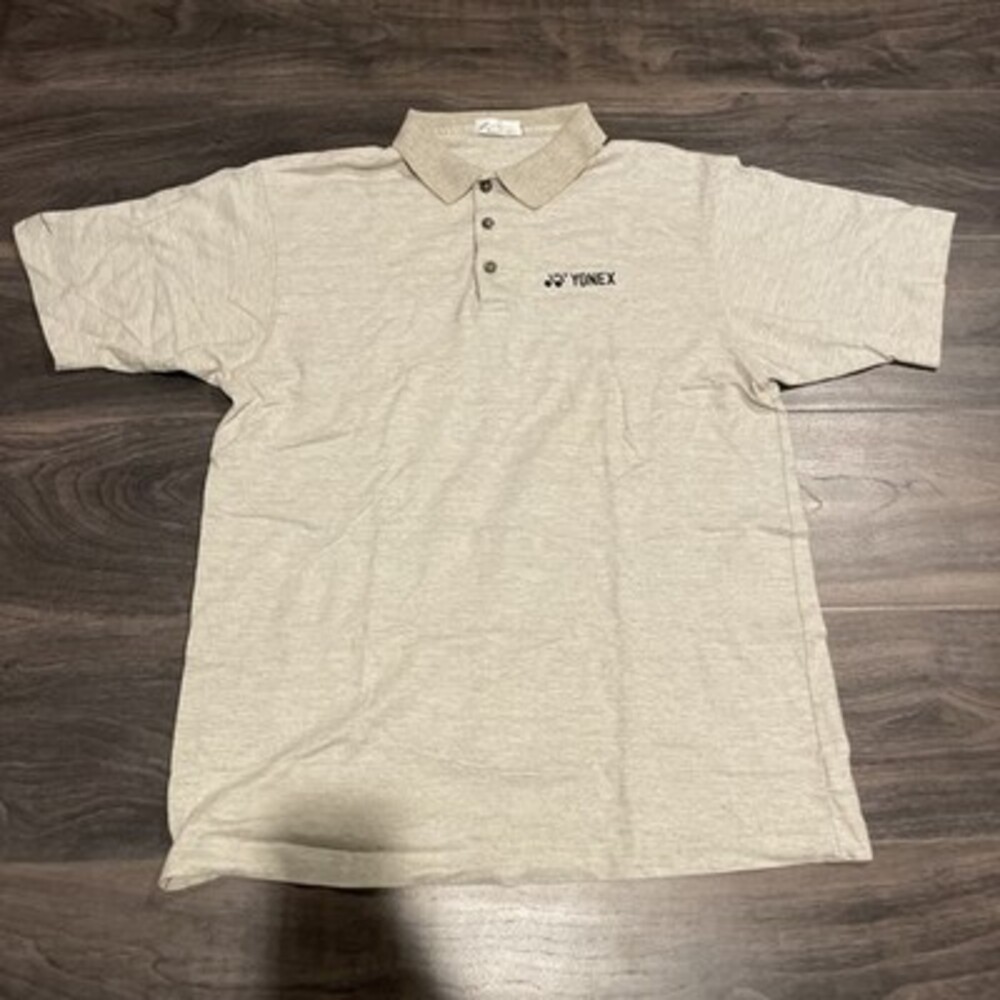 Vintage Yonex Haley USA Polo Shirt Mens Large L Gray Short Sleeve Tennis Golf⁠